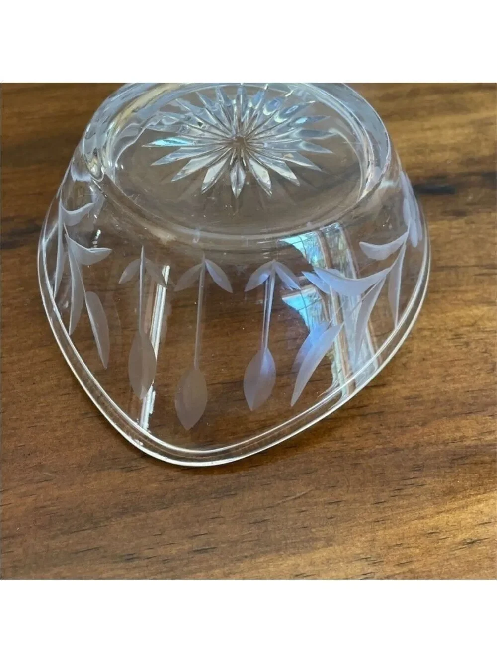 Heisey Antique etched glass custard bowls